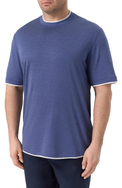 Футболка из шелка и хлопка BRUNELLO CUCINELLI, арт. MR8337427W, фото 3