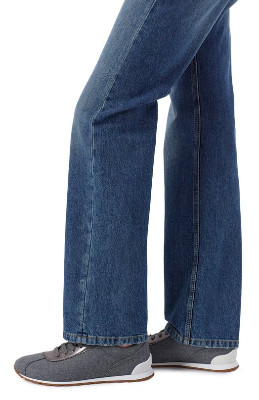 Текстильные кроссовки Brunello Cucinelli MZ26G3031P Серый  MZ26G3031P Фото 2