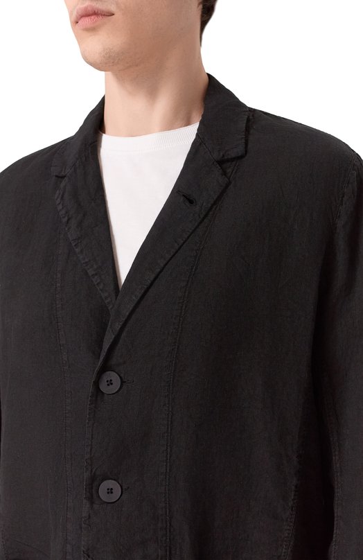 Льняной пиджак Transit CFUTRCD133 Чёрный  CFUTRCD133 Фото 5