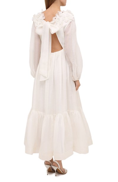 Платье из шелка и льна ZIMMERMANN, арт. 9807DAND, фото 4