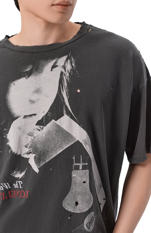 Хлопковая футболка Enfants Riches Deprimes 010-878/C0TT0N Серый  010-878/C0TT0N Фото 5