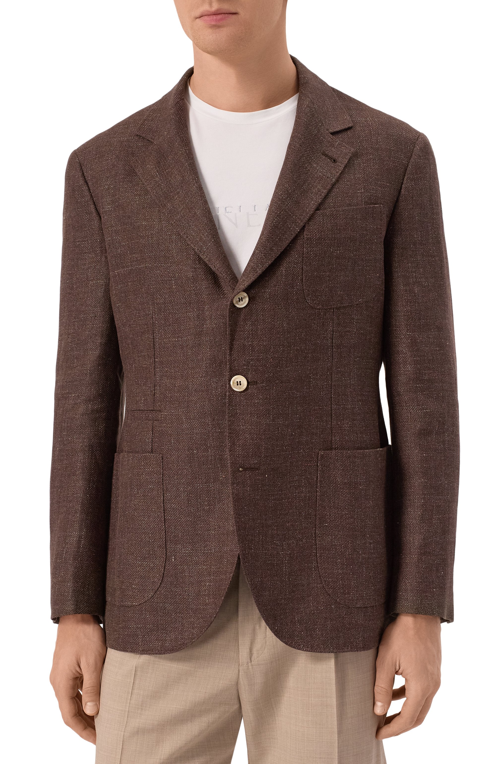 Пиджак изо льна и шерсти BRUNELLO CUCINELLI, арт. MW4827BND, фото 5