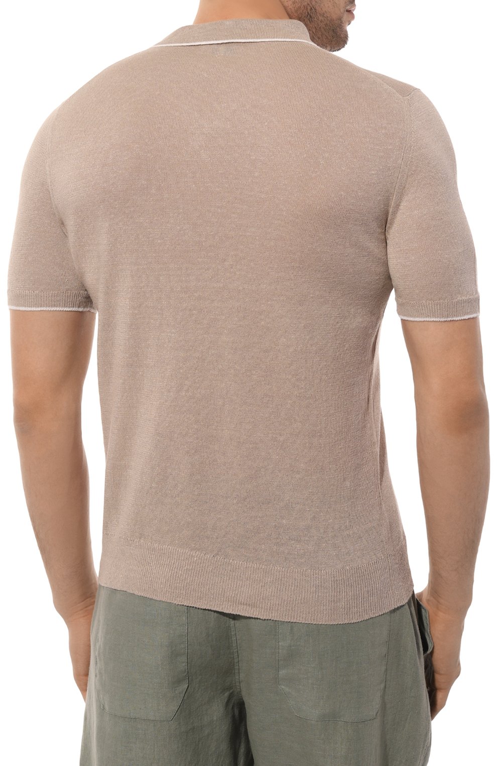 Поло изо льна и хлопка FEDELI, арт. 6UE05428, фото 4