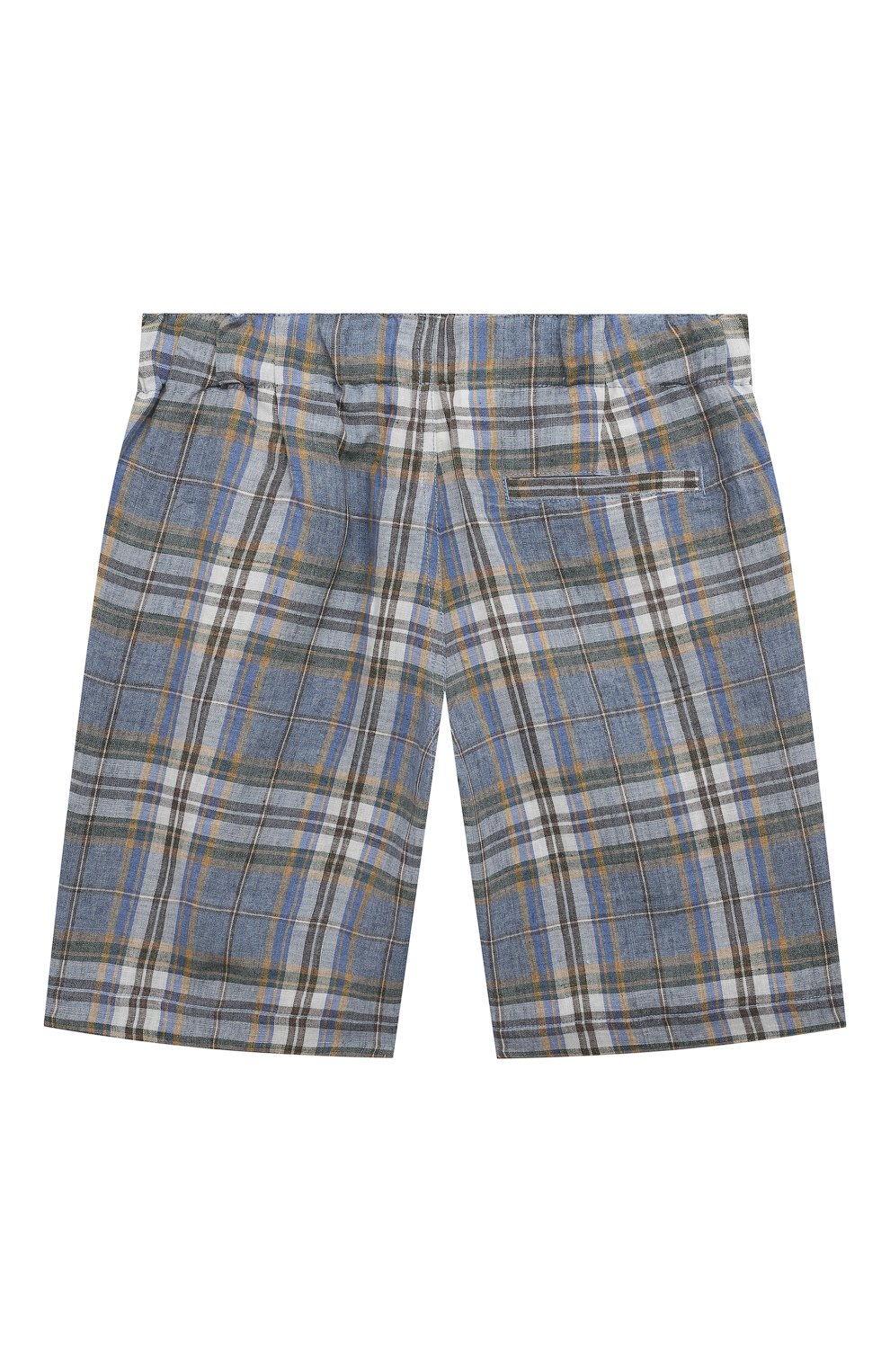 Льняные шорты IL GUFO синего цвета по цене 15200 руб., арт. P24PB172L3021/10A-14A, фото 2 Льняные шорты IL GUFO, арт. P24PB172L3021/10A-14A, фото 2