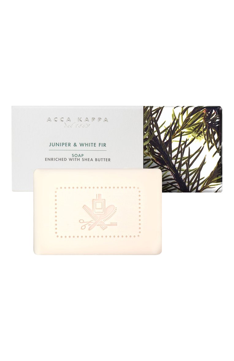 Твердое туалетное мыло juniper & white fir (150g) ACCA KAPPA бесцветного цвета, арт. 853551 | Фото 1 (Нос: Не проставлено; Региональные ограничения белый список (Axapta Mercury): Не проставлено; Косметика кросс-кт: Уход У; Тип продукта: Мыло; Назначение: Для рук)