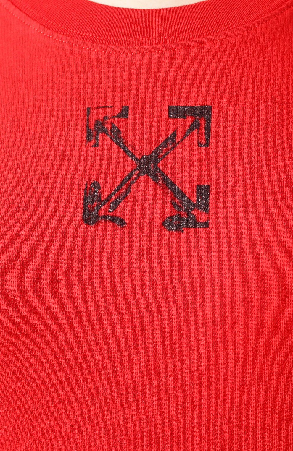 Хлопковая футболка OFF-WHITE красного цвета по цене 18900 руб., арт. 0WAA049S20JER0092510, фото 5 Хлопковая футболка OFF-WHITE, арт. 0WAA049S20JER0092510, фото 5