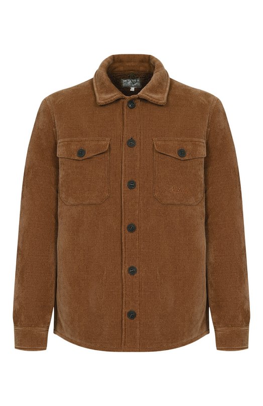 Вельветовая куртка-рубашка MC2 Saint Barth LAND006-00024I/LANDECK C0RDUR0Y Коричневый LAND006-00024I/LANDECK C0RDUR0Y