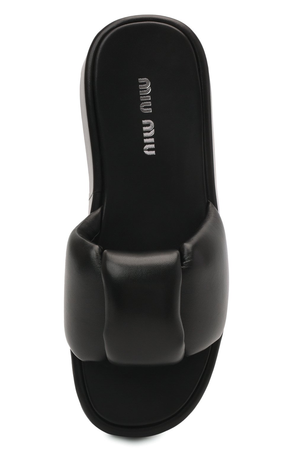 Кожаные шлепанцы MIU MIU, арт. 5XX550-038-F0002-045, фото 6