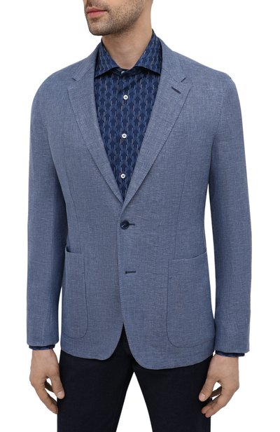 Пиджак изо льна и шелка ZEGNA, арт. 949544/1DJSS0, фото 3