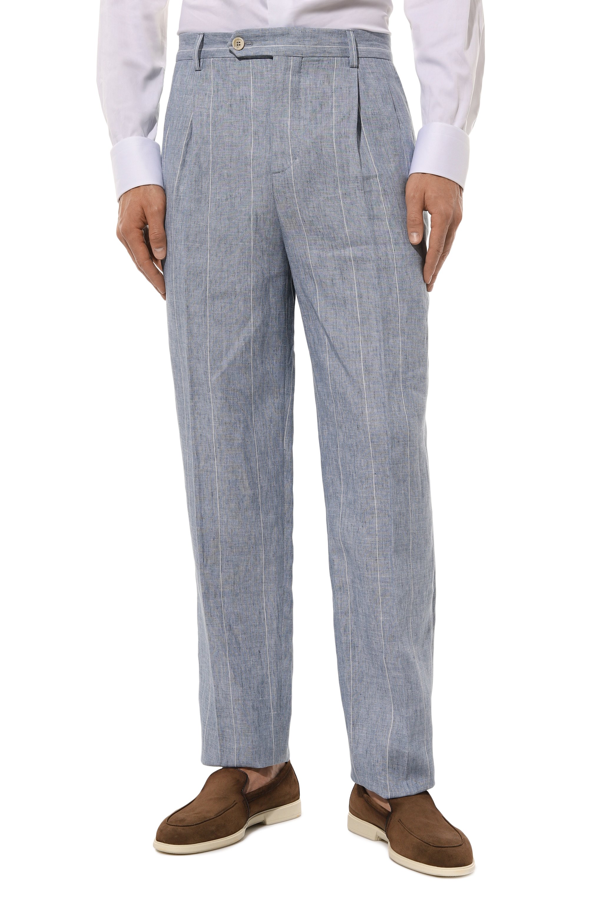 Льняной костюм BRUNELLO CUCINELLI синего цвета по цене 432000 руб., арт. MB400EDNS, фото 6 Льняной костюм BRUNELLO CUCINELLI, арт. MB400EDNS, фото 6