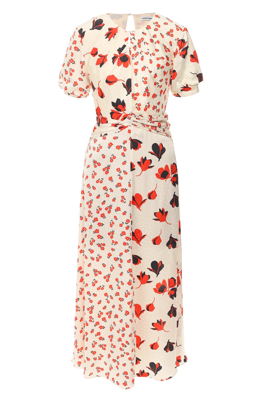 Платье с принтом SELF-PORTRAIT разноцветного цвета по цене 49100 руб., арт. SP21-013, фото 1 Платье с принтом SELF-PORTRAIT, арт. SP21-013, фото 1