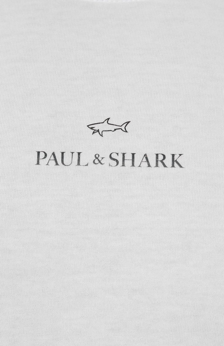 Мужская хлопковая футболка PAUL&SHARK белого цвета, арт. 14311646/11D | Фото 5 (Рукава: Короткие; Материал внешний: Хлопок; Длина (для топов): Удлиненные; Принт: Без принта; Стили: Кэжуэл; Мужское Кросс-КТ: Футболка-одежда; Кросс-КТ: Джерси; Автоматизация состава: Проставлено; Детали: Без декора; Автоматизация ТО: Проставлено)