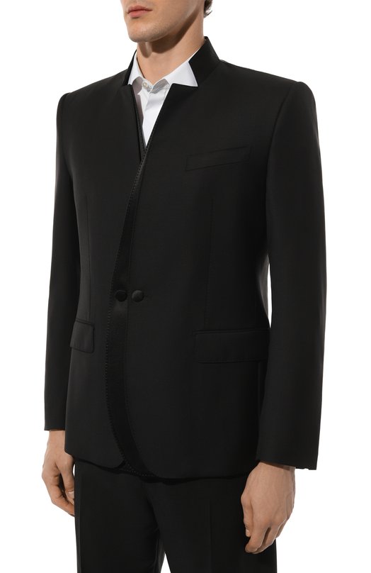 Шерстяной пиджак Dolce & Gabbana G2UH4T/FU21E Чёрный  G2UH4T/FU21E Фото 5