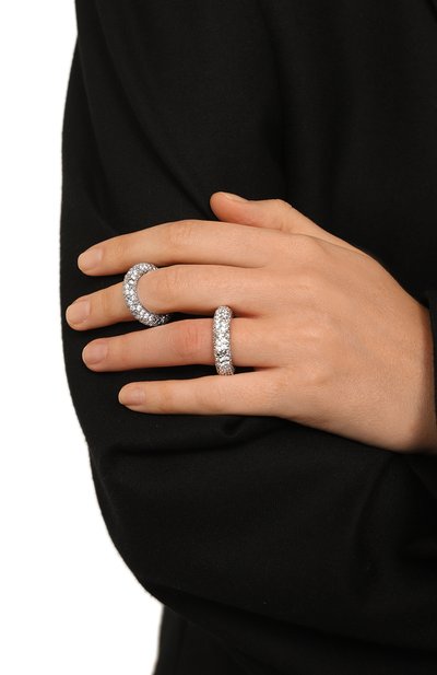 Набор из двух колец JIL SANDER серебряного цвета по цене 63900 руб., арт. J11UQ0018 J12021, фото 2 Набор из двух колец JIL SANDER, арт. J11UQ0018 J12021, фото 2