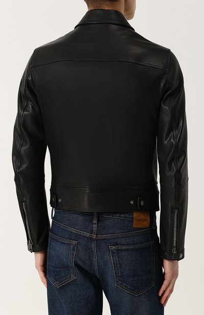 Кожаная куртка на молнии с отложным воротником TOM FORD, арт. BP472/TFL662, фото 4