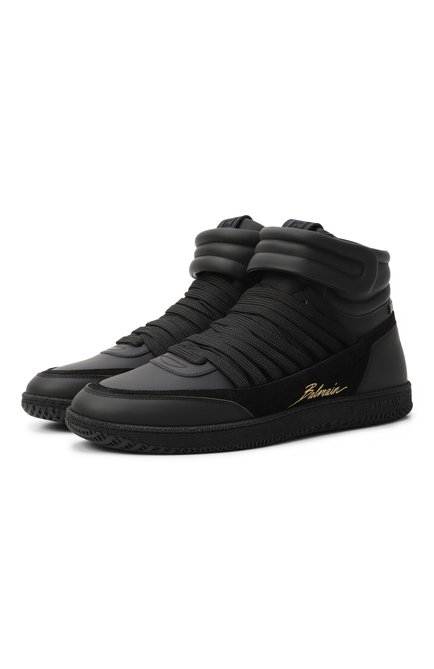 Мужские кожаные кеды swan BALMAIN, арт. EM0VH388/LTSU
