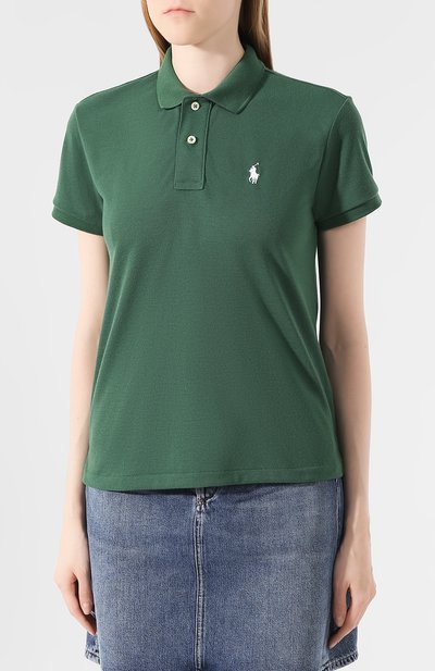 Поло POLO RALPH LAUREN зеленого цвета по цене 13200 руб., арт. 211752594, фото 3 Поло POLO RALPH LAUREN, арт. 211752594, фото 3