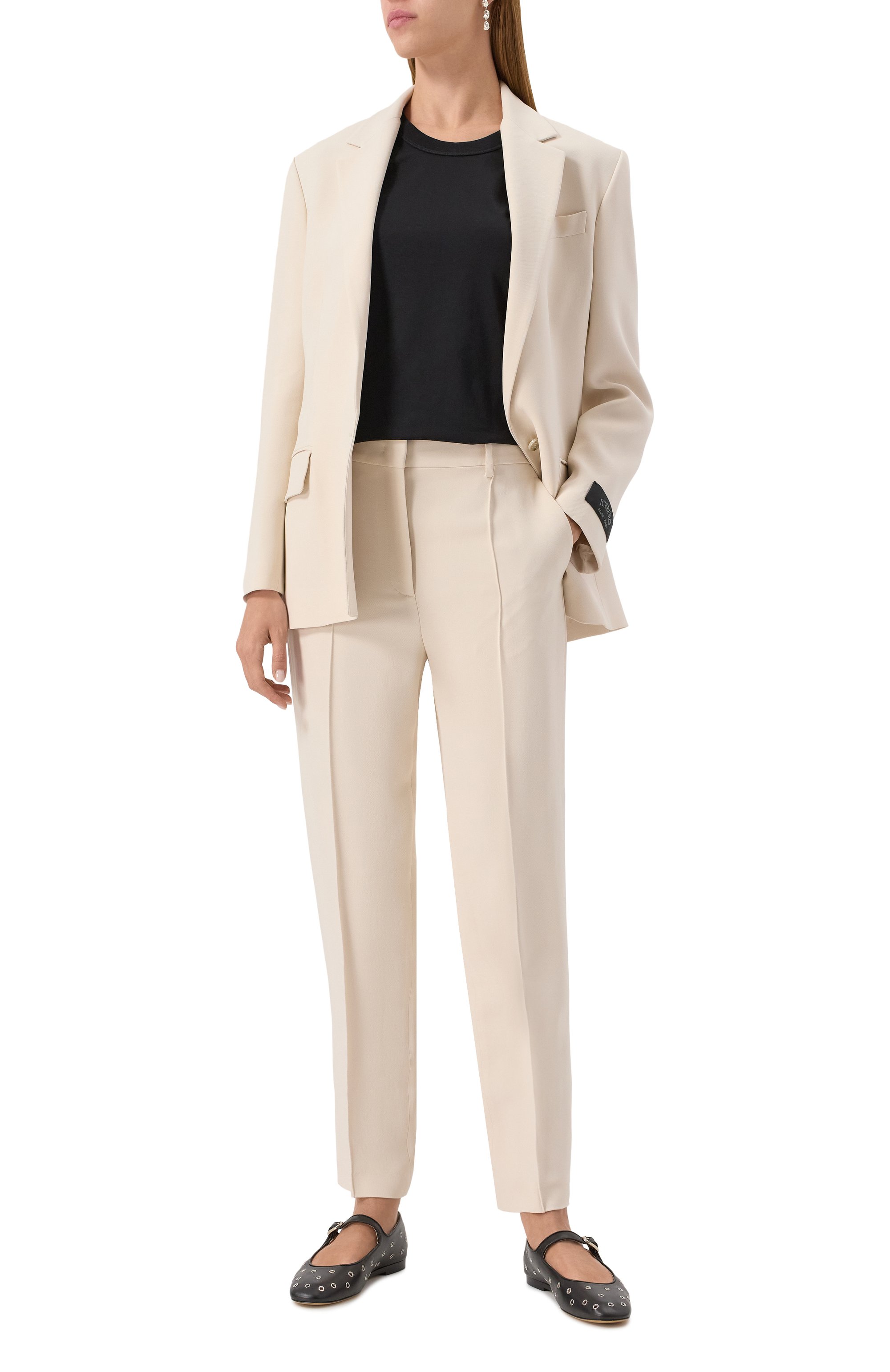 Брюки ICEBERG кремового цвета по цене 48300 руб., арт. B101/5142, фото 2 Брюки ICEBERG, арт. B101/5142, фото 2