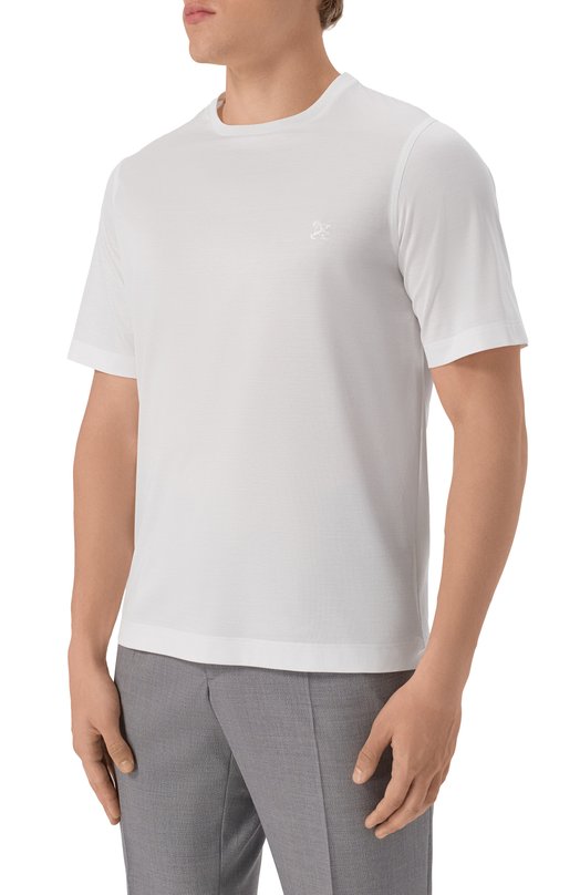 Хлопковая футболка Zilli TSR02AM0100VLE000 Белый  TSR02AM0100VLE000 Фото 3