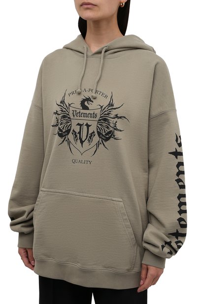 Хлопковое худи VETEMENTS, арт. UA52TR900G 1606/W, фото 3