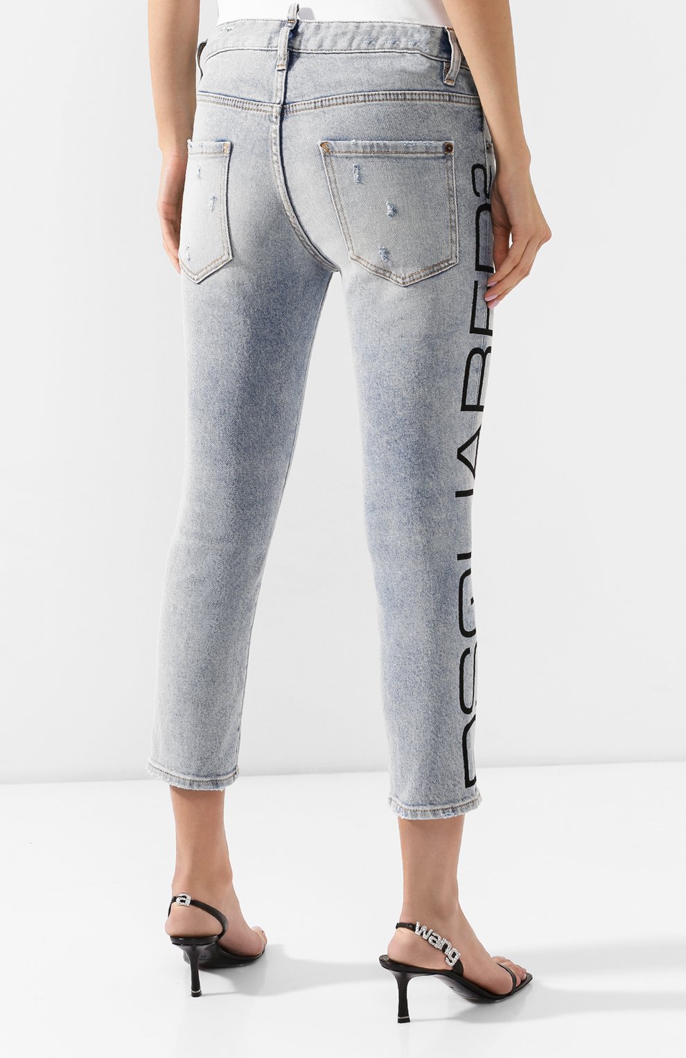 Джинсы DSQUARED2 синего цвета по цене 31100 руб., арт. S72LB0224/S30662, фото 4 Джинсы DSQUARED2, арт. S72LB0224/S30662, фото 4