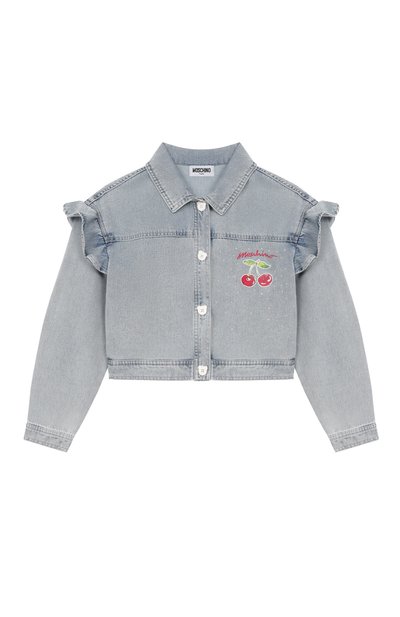 Джинсовая куртка с отделкой стразами MOSCHINO, арт. HDS056/L0E34