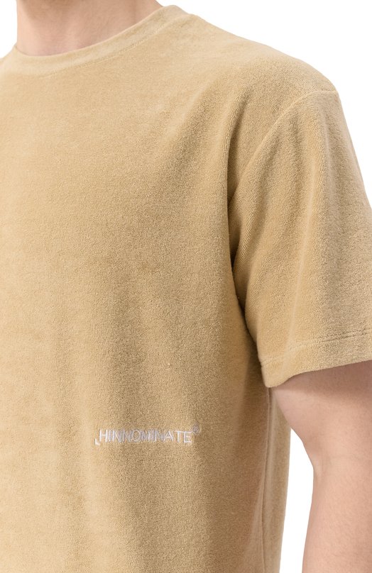 Хлопковая футболка HINNOMINATE HMABM01341 Бежевый  HMABM01341 Фото 5