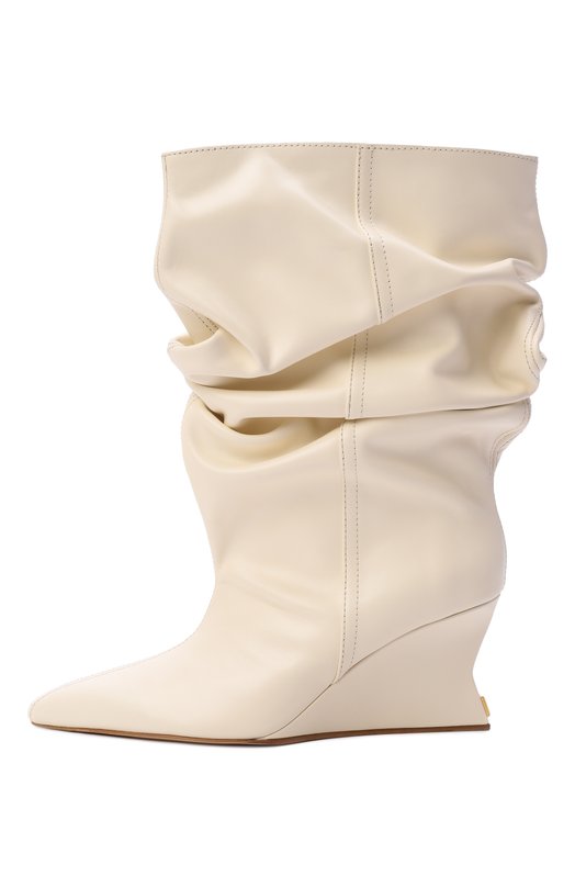 Кожаные полусапоги Balmain FN0TA181/LVIT Кремовый  FN0TA181/LVIT Фото 4