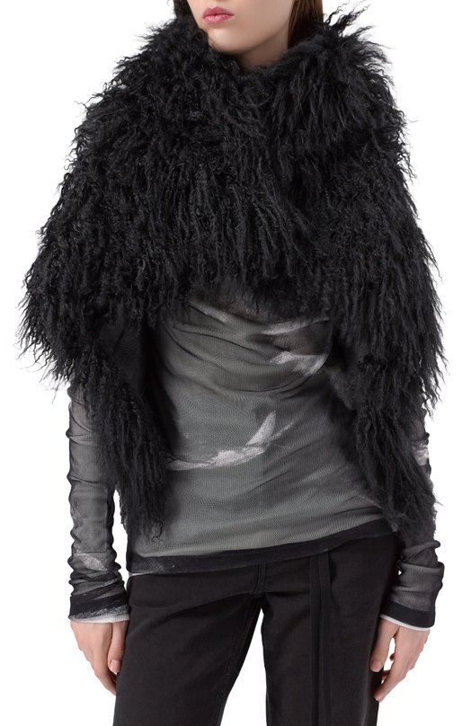 Жилет из овчины Ann Demeulemeester B0011421/FR004 Чёрный  B0011421/FR004 Фото 3