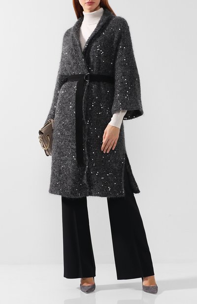 Вязаный кардиган с поясом и пайетками BRUNELLO CUCINELLI, арт. M3L343026, фото 2