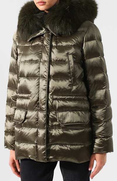 Стеганая куртка с капюшоном и подстежкой из меха кролика YS ARMY PARIS, арт. 9WFV04272NY5X, фото 3