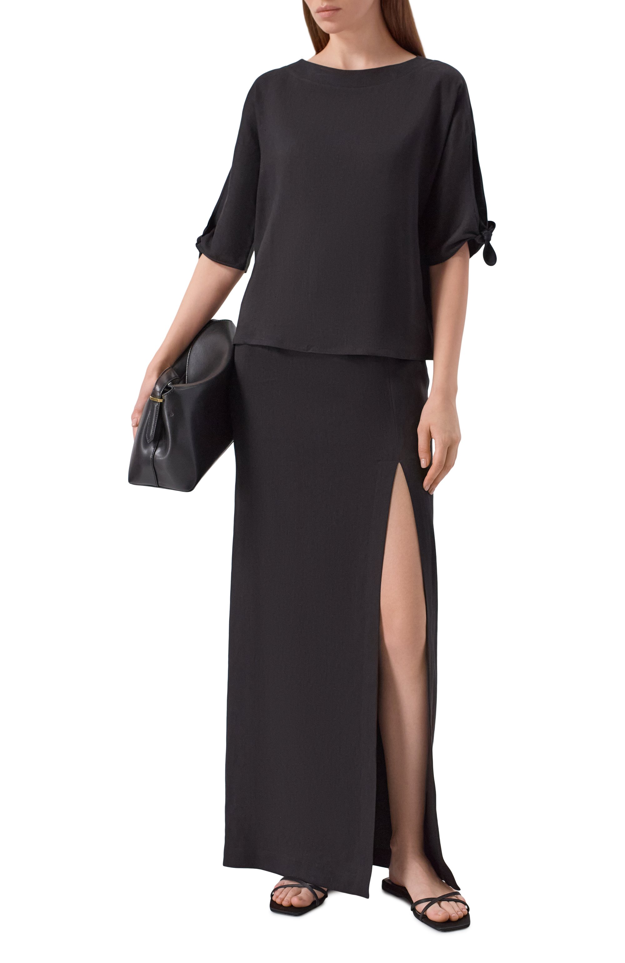 Юбка изо льна и вискозы LORENA ANTONIAZZI, арт. E2626G004A/3347, фото 2