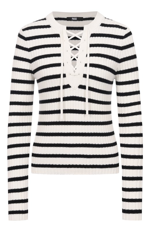 Пуловер из хлопка и шелка Beatrice Paige 1J54H24-B390 Чёрно-белый 1J54H24-B390