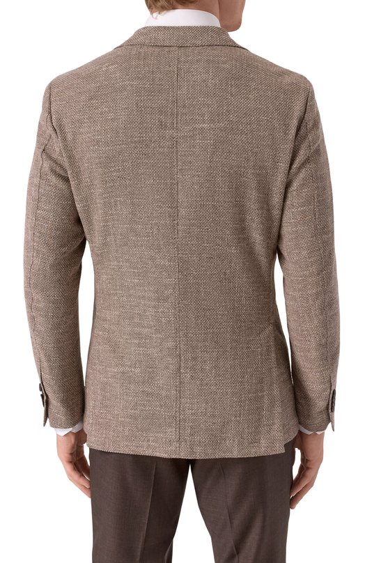 Пиджак из хлопка и вискозы Windsor 13 GIR0 10019382/30046376 Коричневый  13 GIR0 10019382/30046376 Фото 6