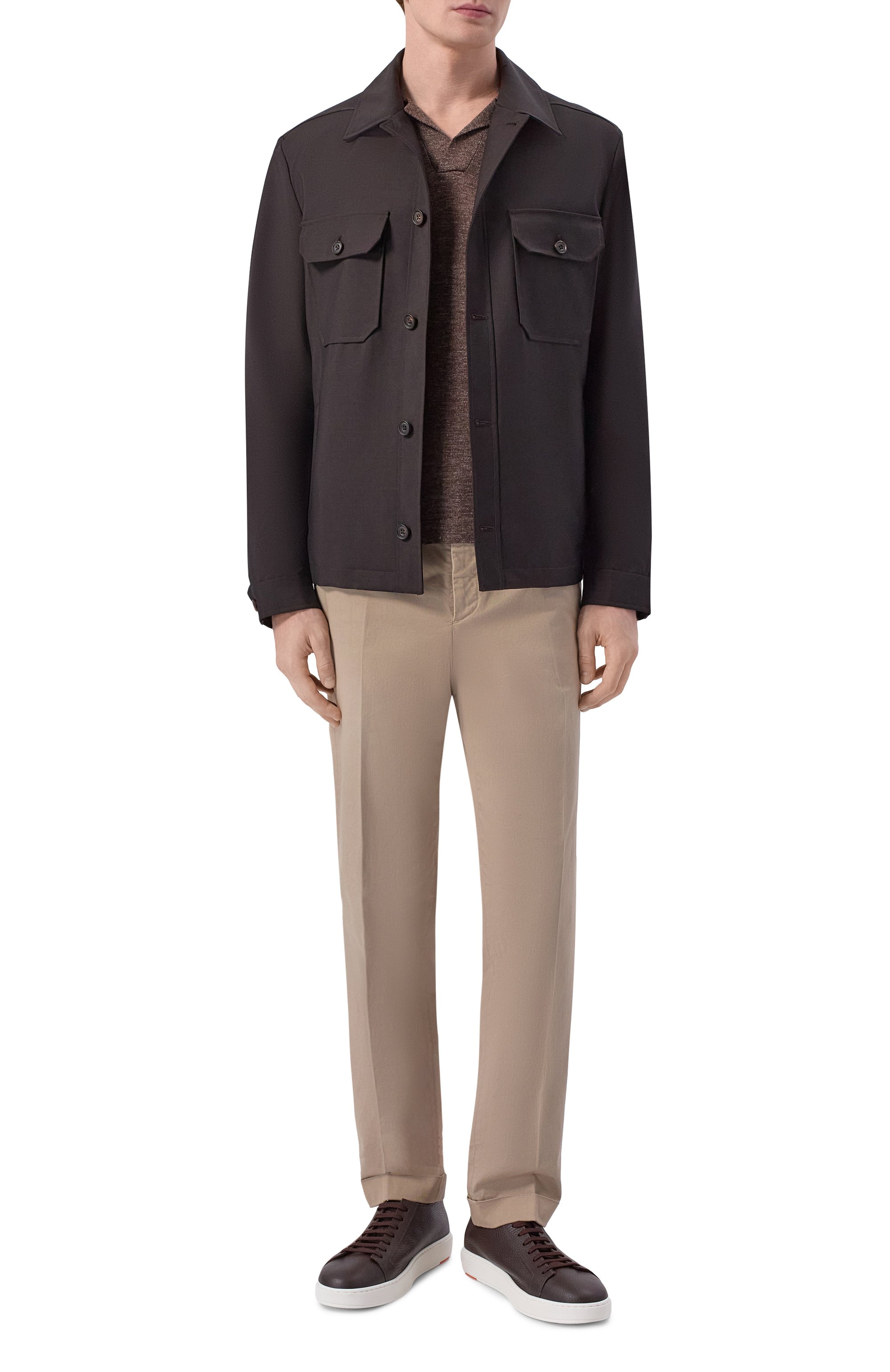 Поло изо льна и шелка ANDREA CAMPAGNA, арт. M5426-8087, фото 2