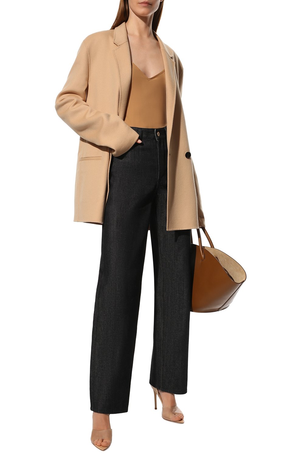 Топ JIL SANDER бежевого цвета по цене 16850 руб., арт. JSCQ705046-WQ477108, фото 2 Топ JIL SANDER, арт. JSCQ705046-WQ477108, фото 2
