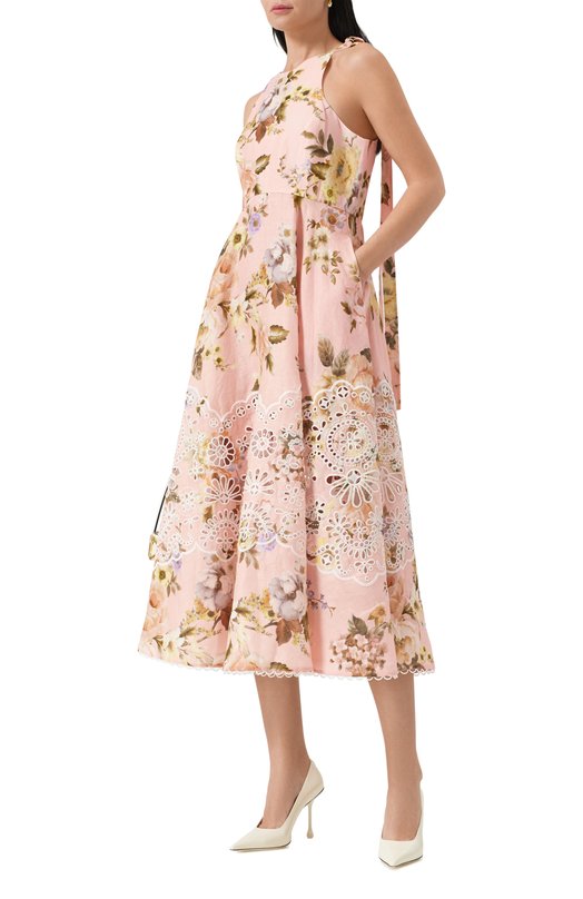 Льняное платье Zimmermann 1736DRS252 Розовый  1736DRS252 Фото 2
