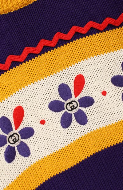 Хлопковый пуловер GUCCI, арт. 596247/XKA6H, фото 3