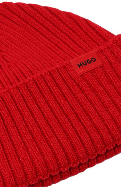 Шапка HUGO красного цвета по цене 5280 руб., арт. 50496006, фото 3 Шапка HUGO, арт. 50496006, фото 3