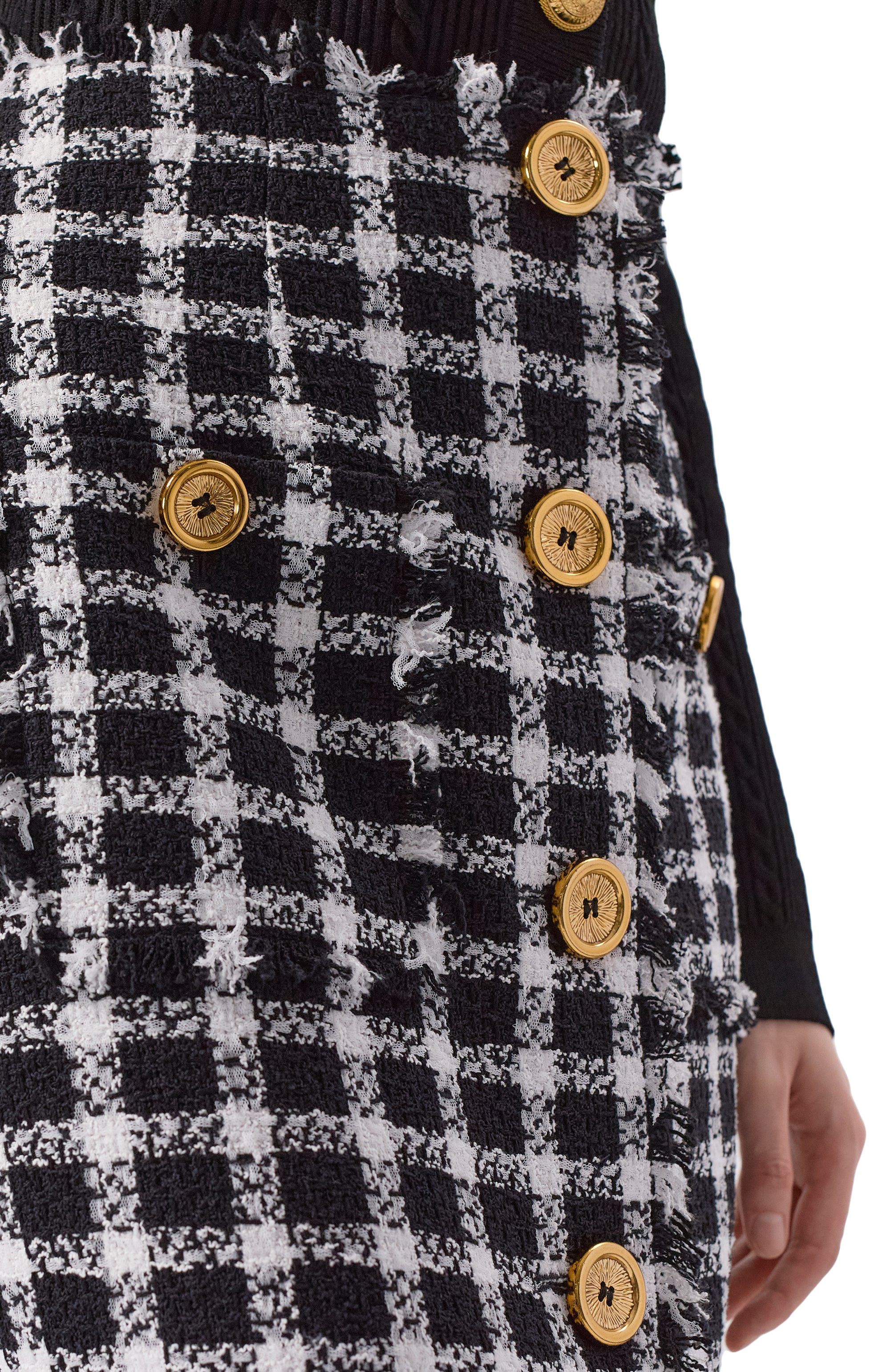 Твидовая юбка BALMAIN, арт. GF1LE690/CG47, фото 5