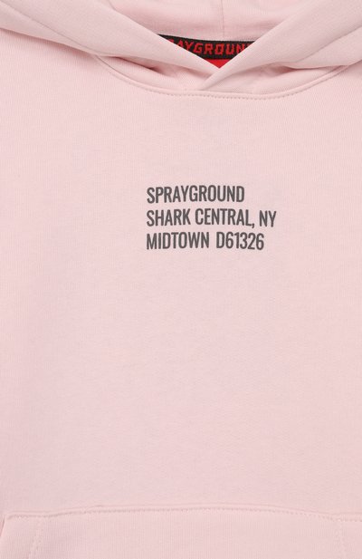 Хлопковое худи SPRAYGROUND, арт. SPY1387ELIGHT/SHARK BASIC REGULAR LIGHT PINK, фото 3
