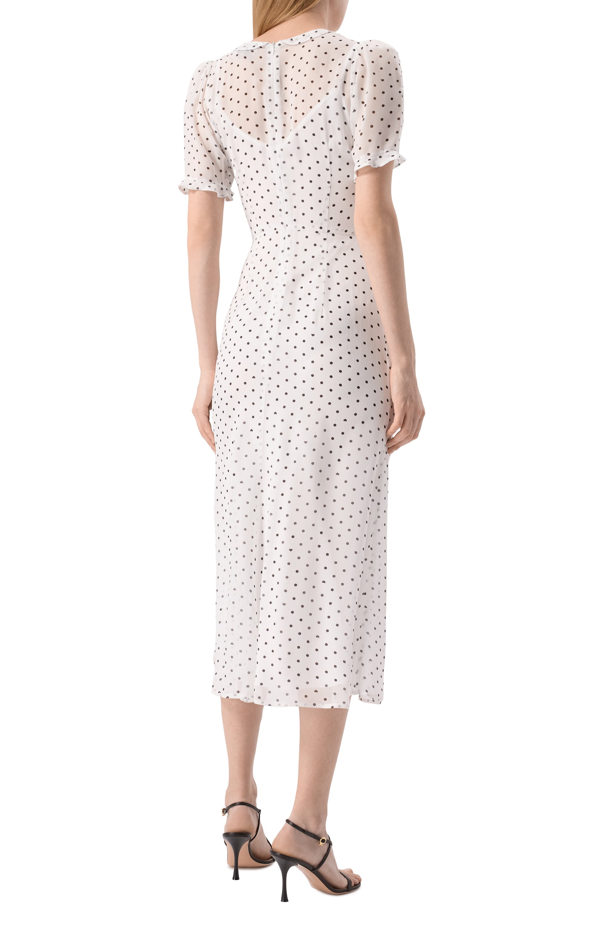 Платье из вискозы ELLYME белого цвета по цене 34500 руб., арт. 00246, фото 4 Платье из вискозы ELLYME, арт. 00246, фото 4