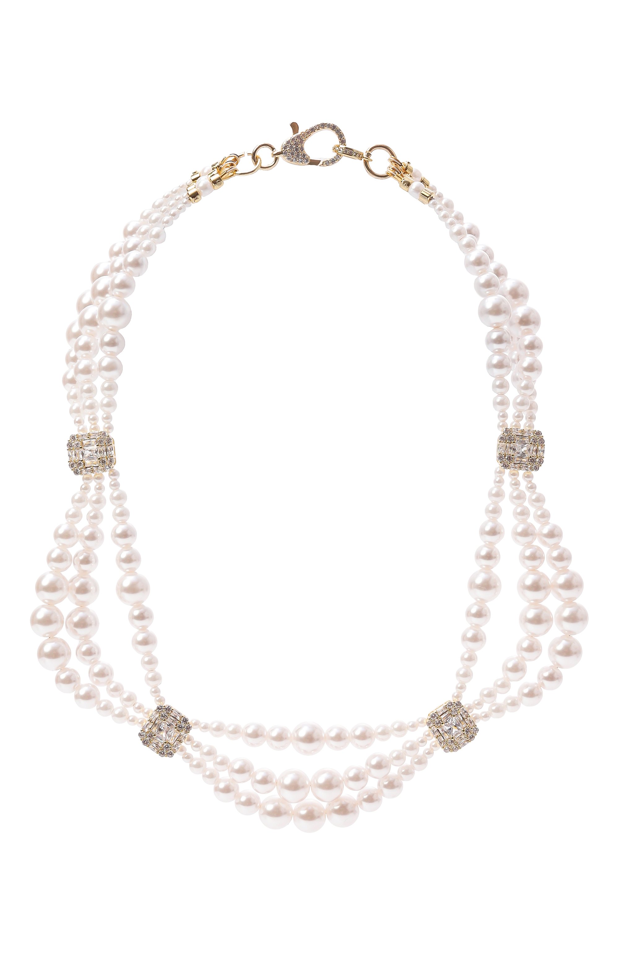 Колье lace BLUEJAY белого цвета по цене 35640 руб., арт. BJ-LC-GL, фото 1 Колье lace BLUEJAY, арт. BJ-LC-GL, фото 1