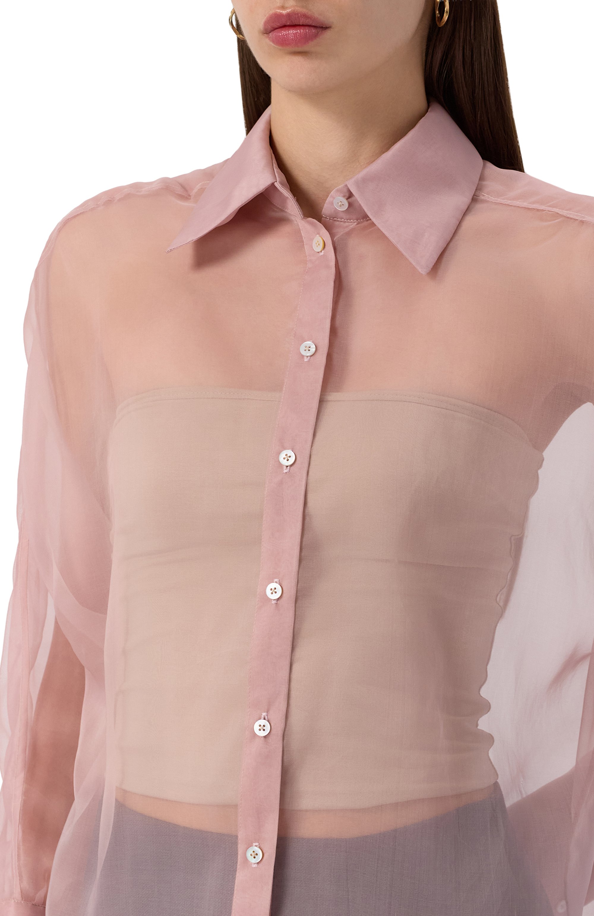 Шелковая блузка LA NEIGE, арт. #CAS-3-LS-ORG-009, фото 5