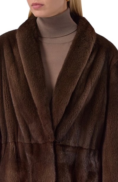 Шуба из норки MVST коричневого цвета по цене 2495000 руб., арт. M011A/MINK BROWN, фото 5 Шуба из норки MVST, арт. M011A/MINK BROWN, фото 5