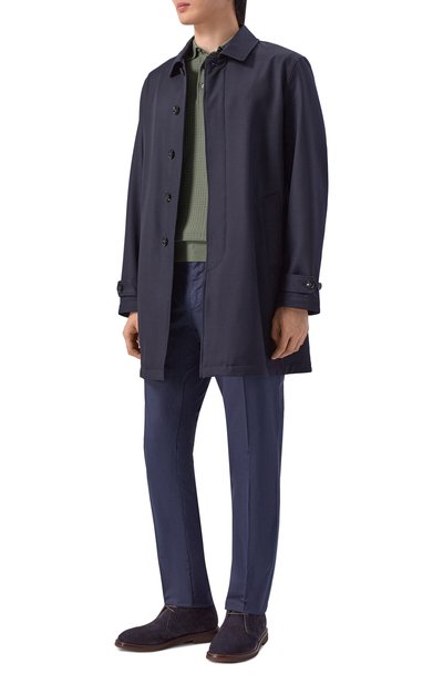 Мужской плащ из шерсти и шелка KITON, арт. UW2310BV0830H