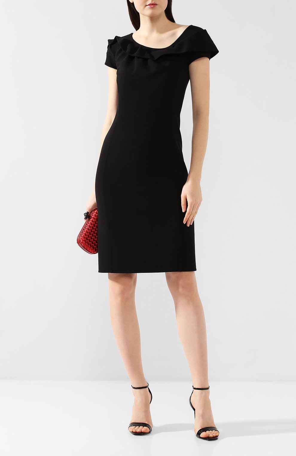 Шерстяное платье GIORGIO ARMANI черного цвета по цене 251500 руб., арт. 9SHVA01T/T001J, фото 2 Шерстяное платье GIORGIO ARMANI, арт. 9SHVA01T/T001J, фото 2