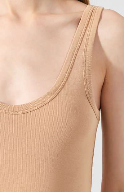 Хлопковая майка BY MALENE BIRGER бежевого цвета по цене 3960 руб., арт. Q67596010/NEWDAWN, фото 5 Хлопковая майка BY MALENE BIRGER, арт. Q67596010/NEWDAWN, фото 5
