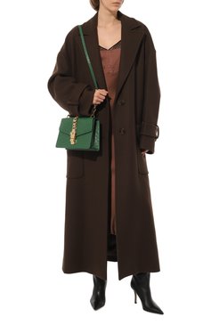 Сумка sylvie small из кожи страуса GUCCI, арт. 524405 GZPBG, фото 7