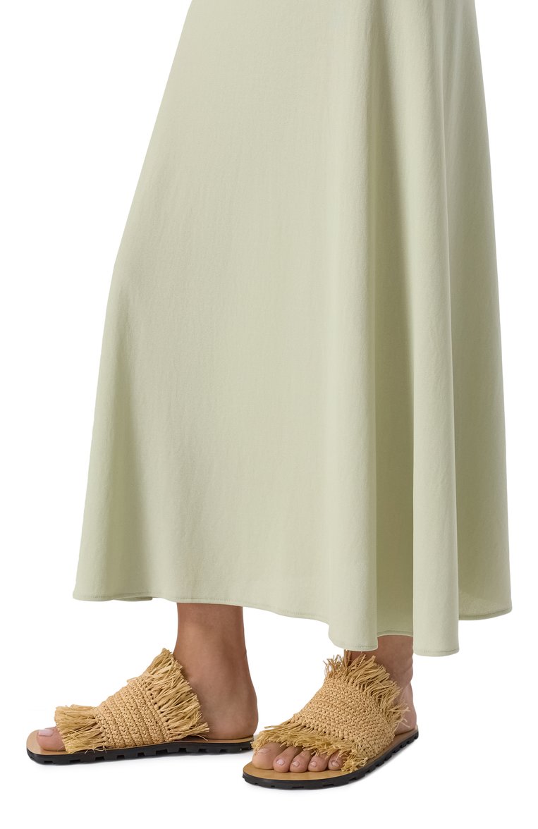 Женские шлепанцы JIL SANDER бежевого цвета, арт. J44WX0013-P2306 | Фото 3 (Материал внутренний: Натуральная кожа; Материал внешний: Текстиль; Подошва: Плоская; Автоматизация ТО: Проставлено; Автоматизация состава: Проставлено)